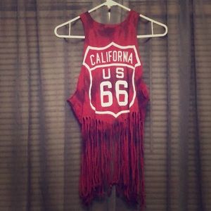 Red Cali Tie Dye Shirt